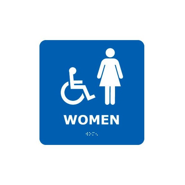 Graphic Braille Sign - Women - Blue